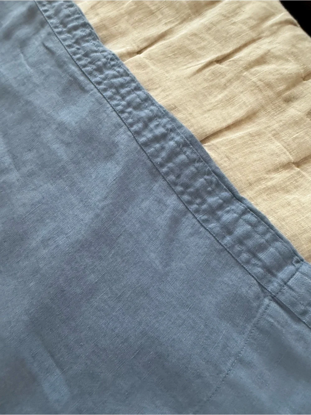 Quince Wide Leg Linen Pants Moonstone Blue Size XS 100% European Linen